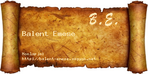 Balent Emese névjegykártya